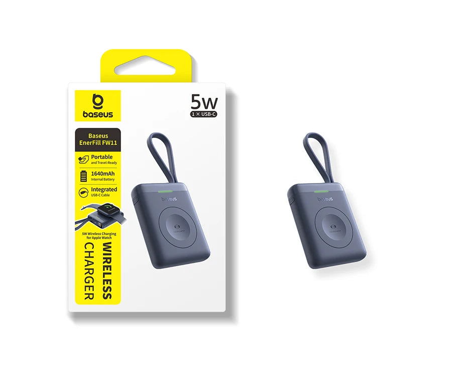 Baseus 5W Magnetic Wireless Charger For Apple Watch USB-C Built-in Cable For Apple Watch S1-S10 SE SE2 Ultra2