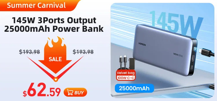 10000mAh Magnetic Portable Charger with Fast PD Power Delivery Tidesmit