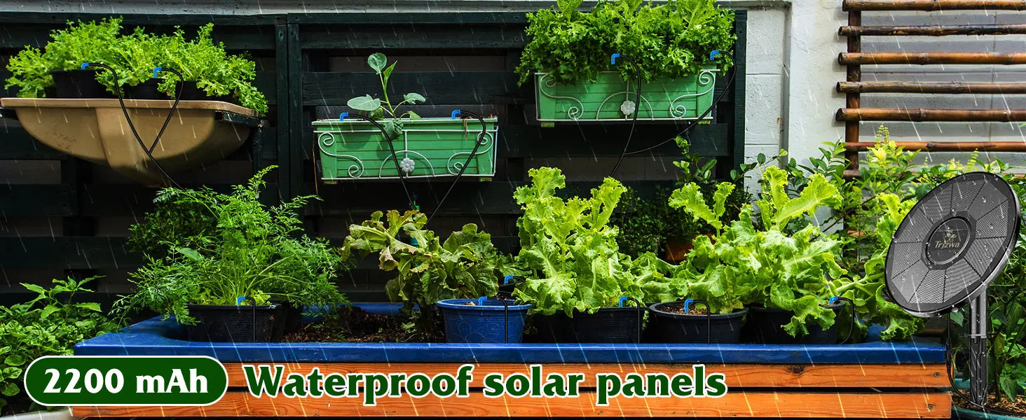 Solar Drip Irrigation Kit for Potted Plants with Smart App Timer Tidesmit