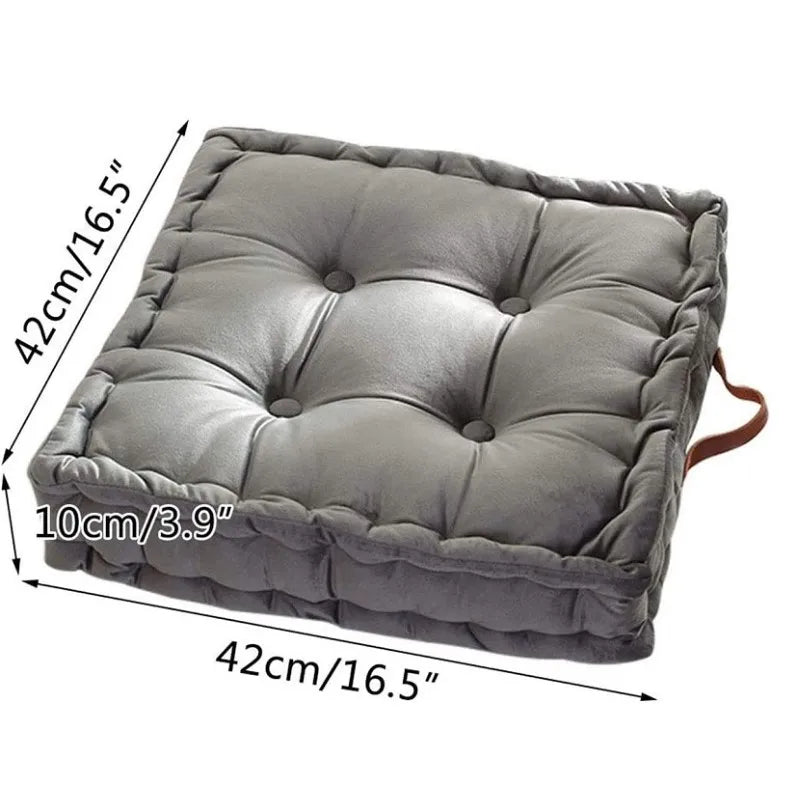Square Thick Floor Seating Cushions Tufted Meditation Pillow Floor Pillow Seating with Carrying Handle Tatami Pad Christmas Gift