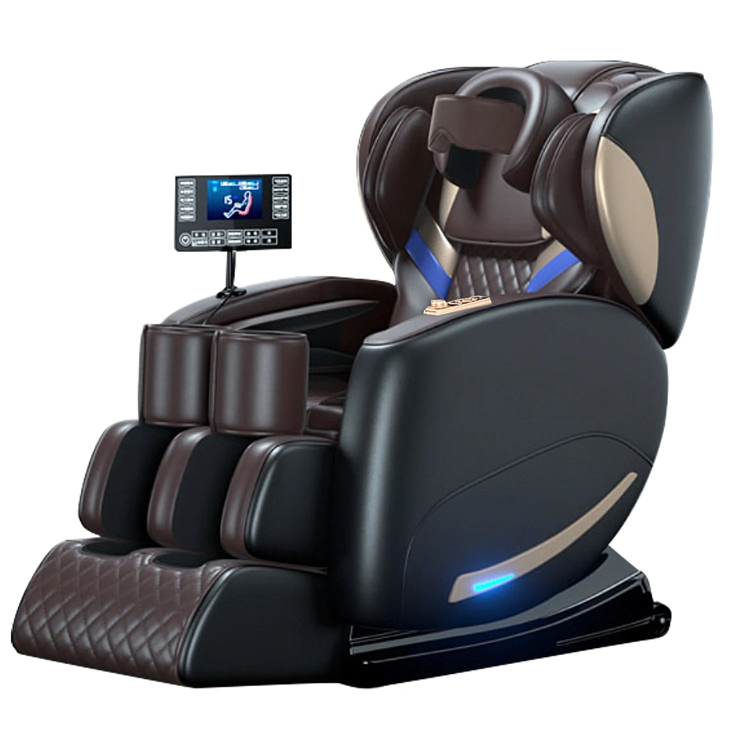 Electric Massage Chair Zero Gravity with Voice Control - Tidesmit Massage Chairs YJ-5812A brown Tidesmit