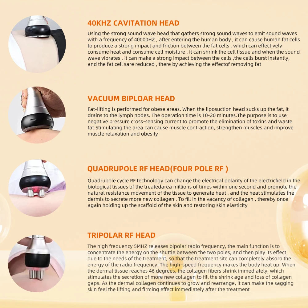 40k Ultrasonic Cavitation Machine for Targeted Body Shaping & Skin Tightening Body Shaping Massage Equipment Tidesmit