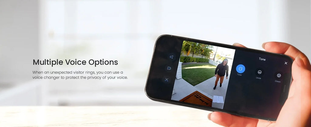 Dekco 3MP WiFi Doorbell 5000 mAh Battery Wireless Video Intercom AI Human Detection 2-way Audio Smart Door Bell Support Alexa