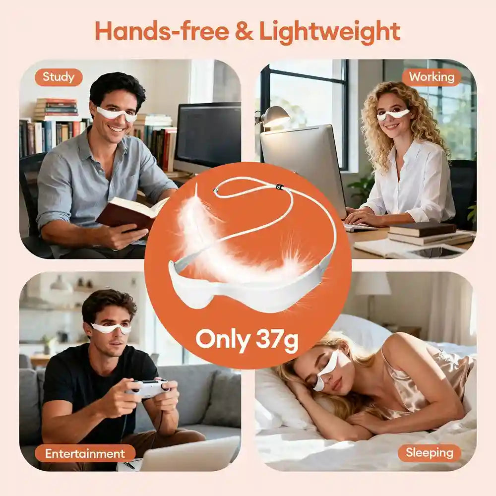 3D Heated Eye Massager Glasses - Portable Fatigue Relief USB Device Eye Massage Instrument Tidesmit