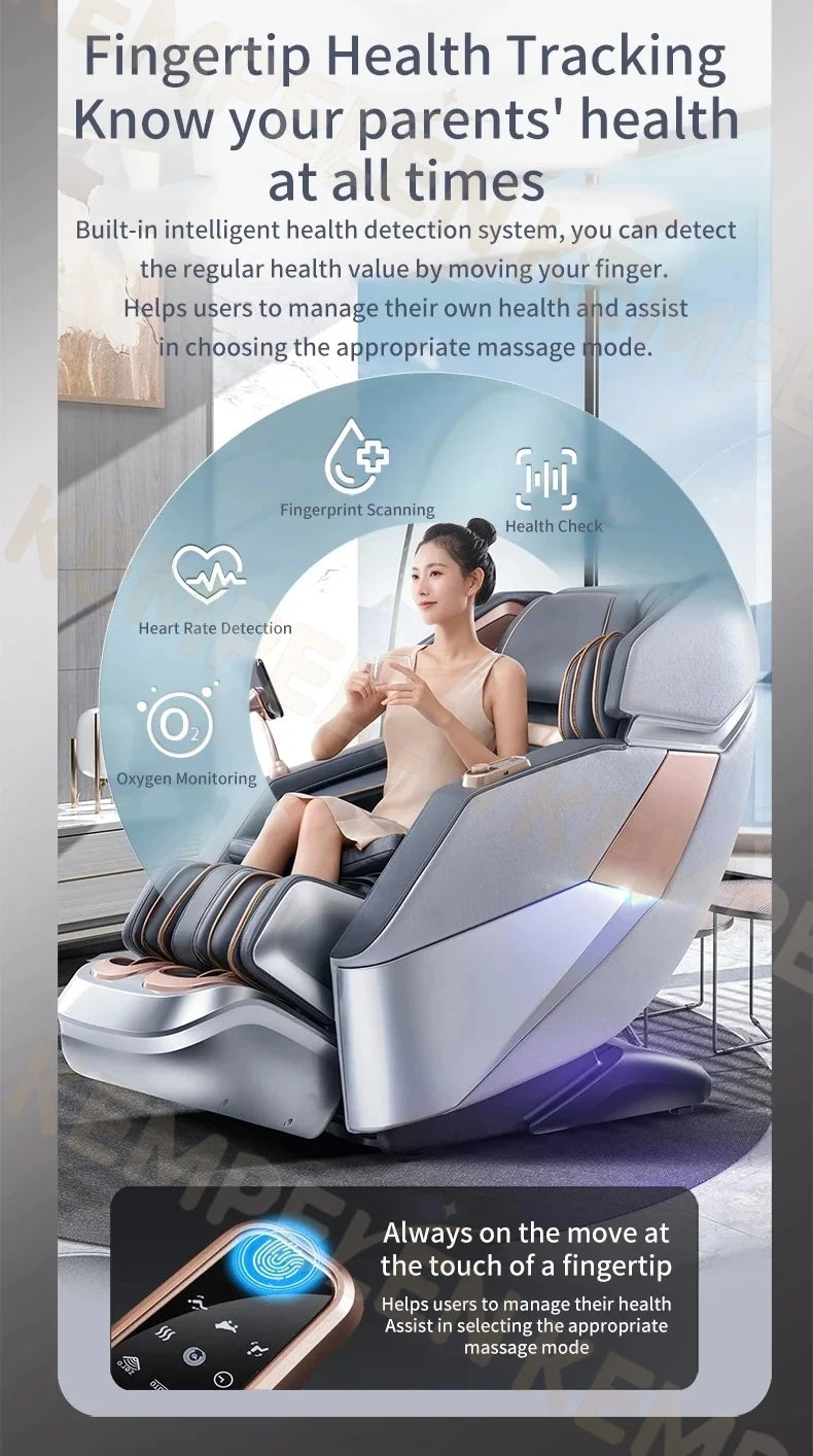 4D Full Body Massage Chair - Zero Gravity Heat Therapy - Black Body Shaping Massage Equipment Tidesmit