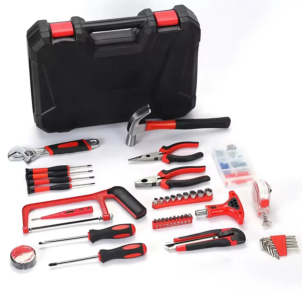 STOENGO 19/43/108pcs Hardware Household Hand Tool Kit Set Household DIY Hand Tool Kit Saw Screwdriver Hammer Tape Wrench Pliers