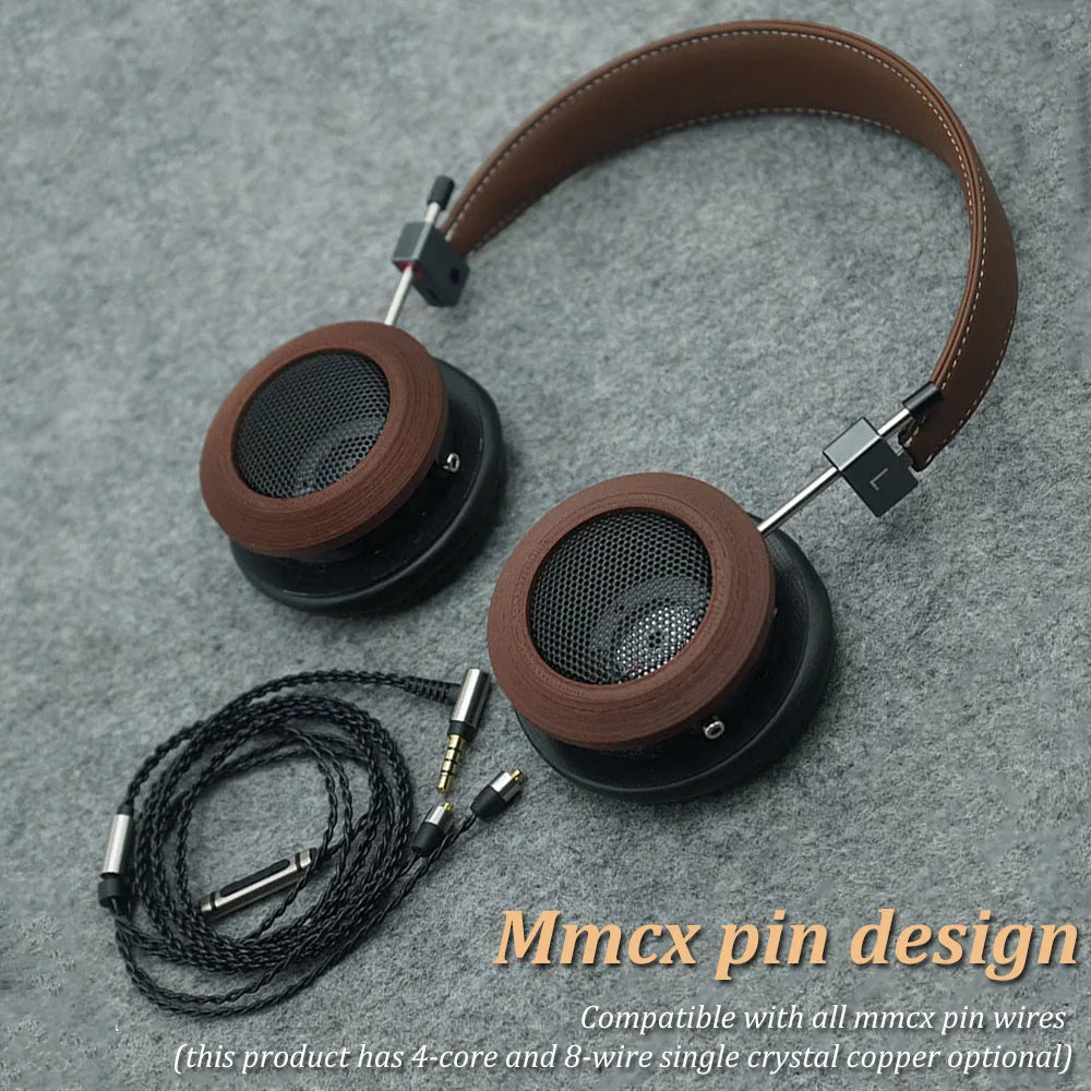HIFI Retro Open Back Wood Headphones | Wired Studio Monitor - Tidesmit Tidesmit