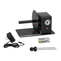 Black label rewinder kit with spindle, stand, power adapter, and cables
