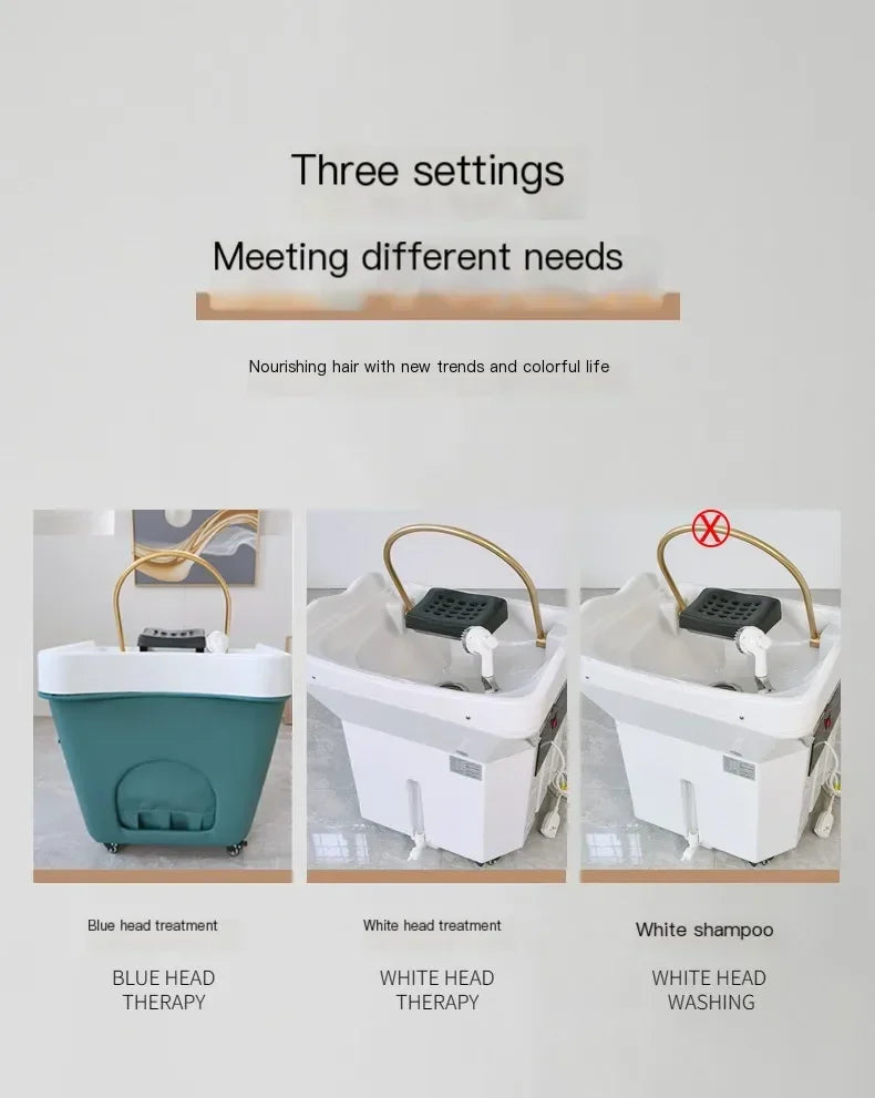 Portable Shampoo Chair for Salon - Adjustable Spa Hair Wash Station Massage Chairs Tidesmit