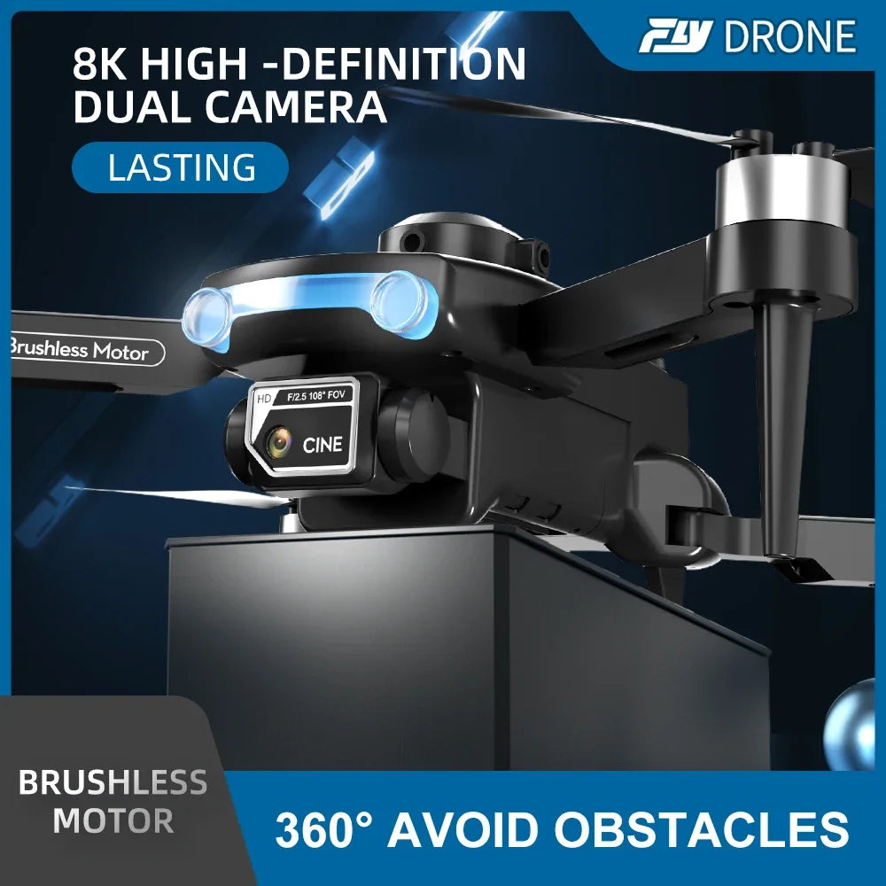 8K HD Camera Drone | Foldable Obstacle Avoidance Quadcopter Tidesmit
