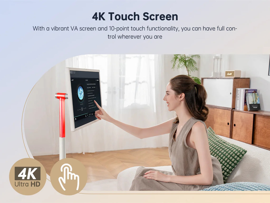 KTC 32 Inch MegPad 4K Touchscreen Smart Portable Monitor with Android 13 Google EDLA-Certified, 9500mAh Built-in Battery
