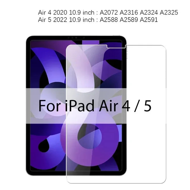 iPad Tempered Glass Screen Protector: 9H Hardness Anti-Scratch Shield For Air 4 5 Tidesmit