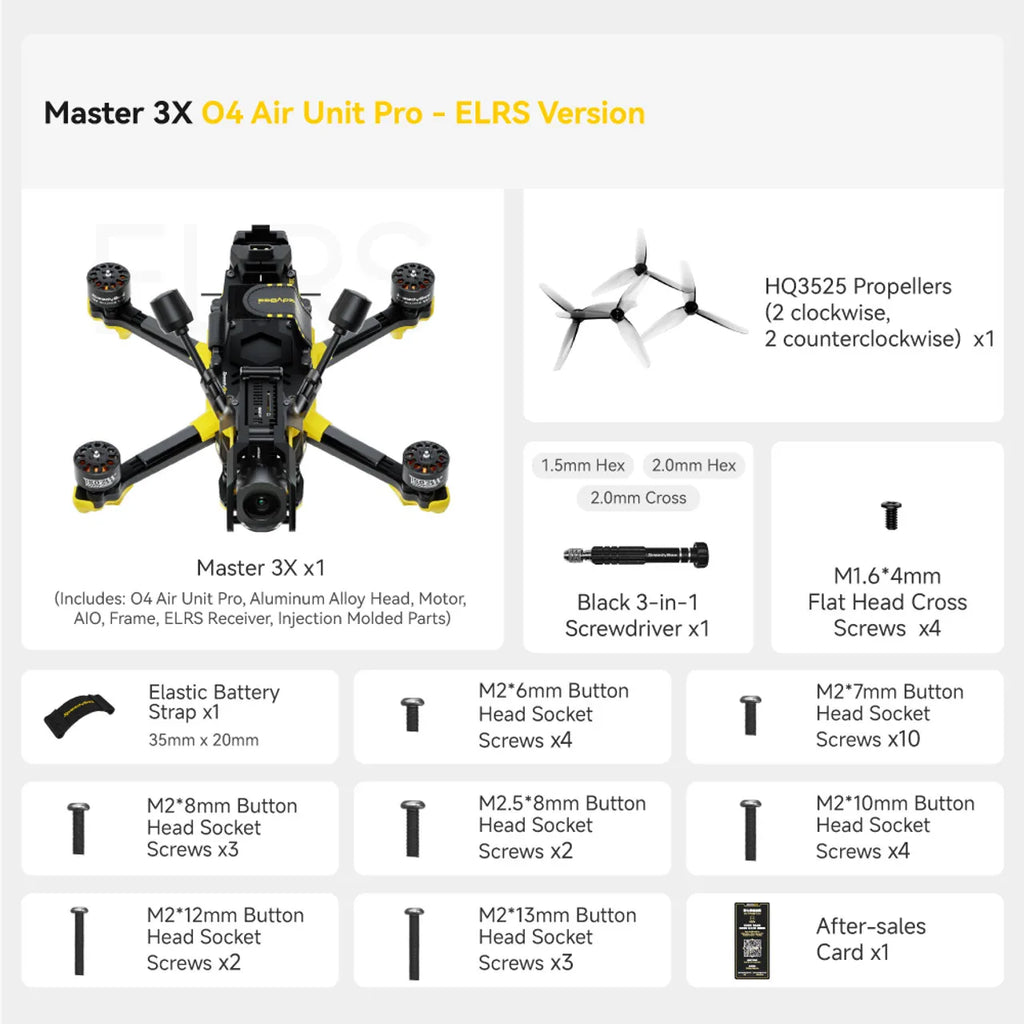 SpeedyBee Master 3X FPV Racing Drone, O4 Pro Digital Performance O4 Pro ELRS Version Tidesmit