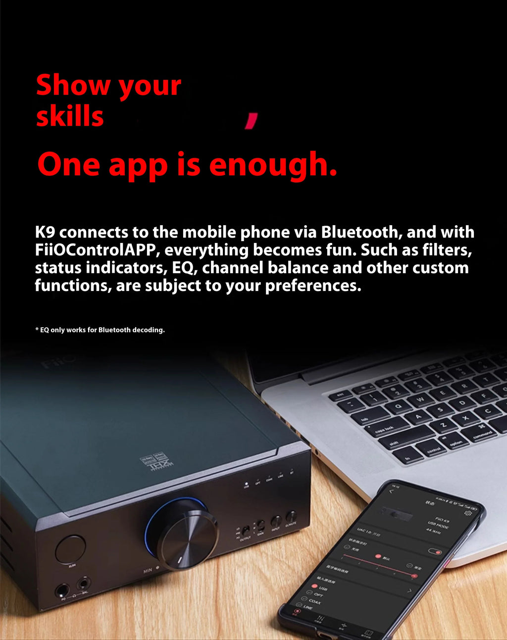 FiiO K9 Pro ESS Desktop DAC and Headphone Amplifier ES9038PRO*2 chip Bluetooth USB DAC DSD Decoder Support MQA