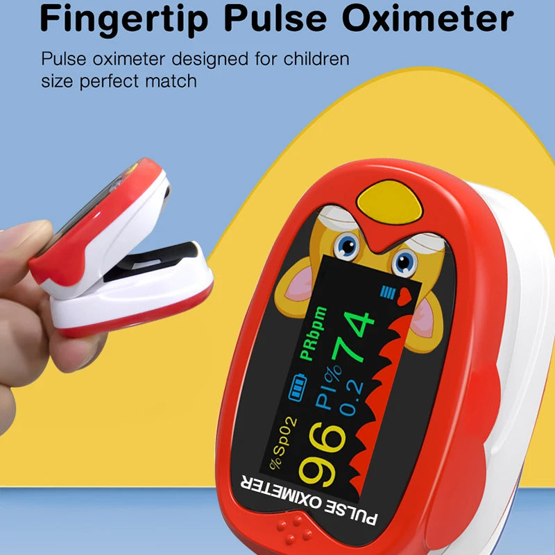 Children Infrared Digital Thermometer Forehead Non-contact Body Fever Termometre Or Kids Finger Pulse Oximeter Blood Oxygen Mete