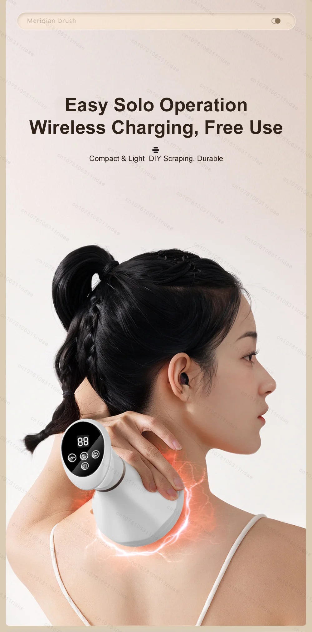 Anti Cellulite Massage Tool - White Lymphatic Drainage Sculpting Device Relaxation Treatment Tidesmit