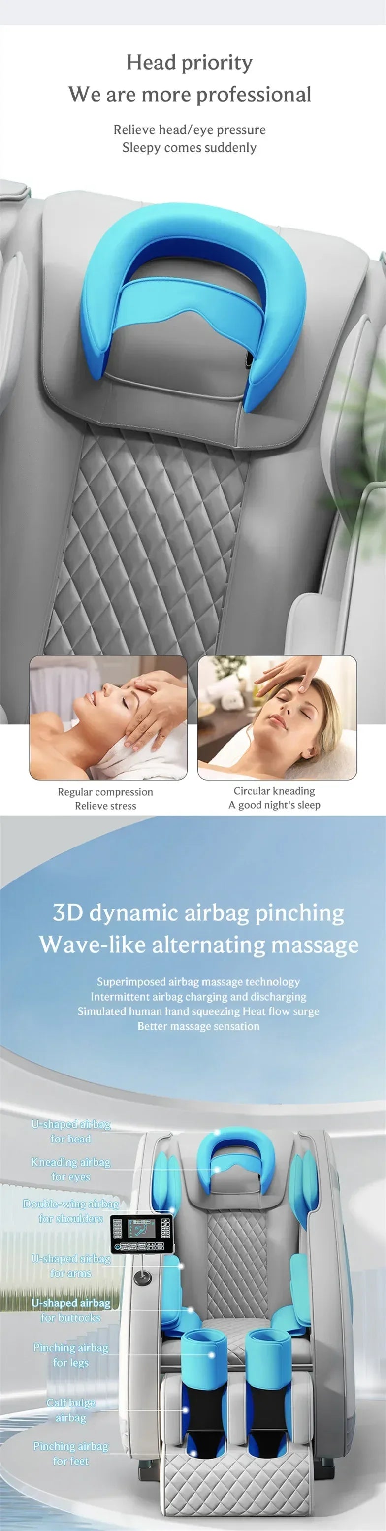 4D Full Body Massage Chair with Zero Gravity Shiatsu - Tidesmit Massage Chairs Tidesmit
