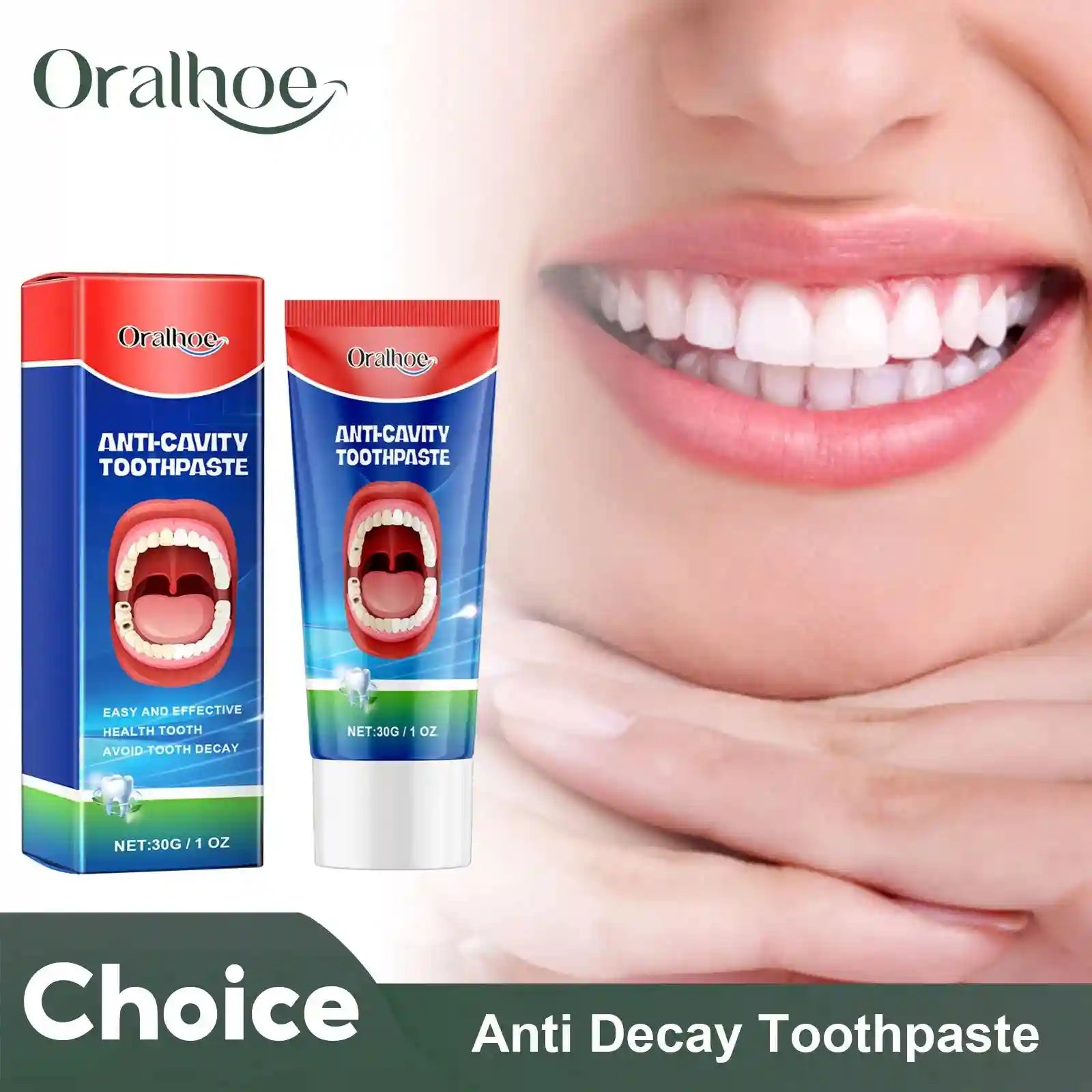Tidesmit anti-decay whitening toothpaste for deep cleaning, plaque removal, and dental caries repair.