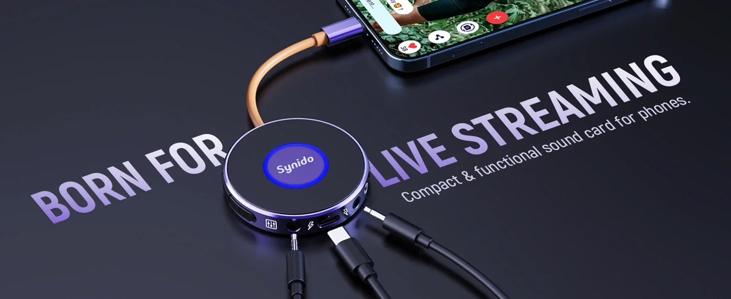 USB-C Audio Interface Live Dock A20 by Tidesmit for Pro Streaming Tidesmit