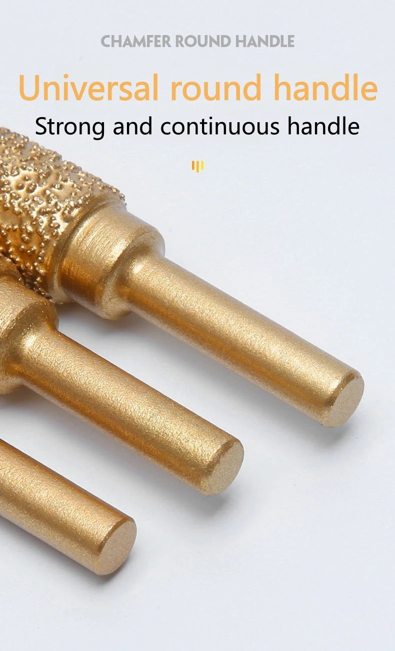 6mm Shank Brazed Diamond Grinding and Polishing Head for Cast Iron Stone Marble Tile - Deburring Metal Processing  Carve
