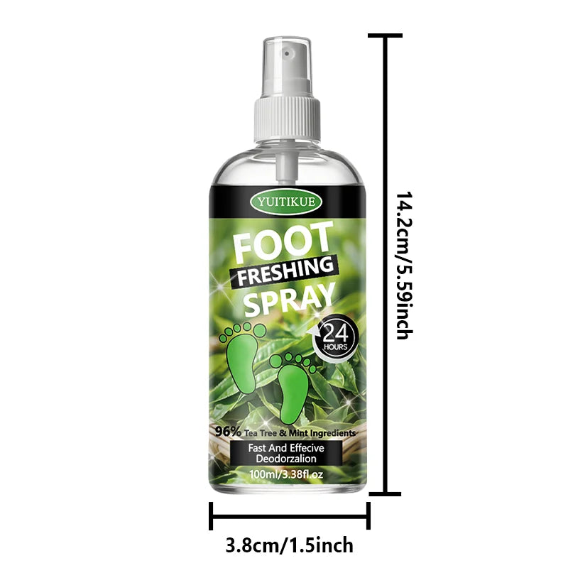 Tidesmit YUITIKUE Tea Tree Foot Deodorant Spray for long-lasting odor elimination and refreshing feet and shoes.