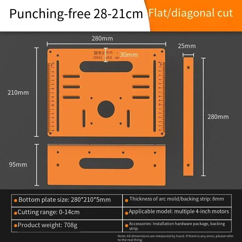 Woodworking Cutting Machine Base Adjustable Durable Precision Durable Can Be Chamfered At 45° Angle Electric Saw Base Plate Tool