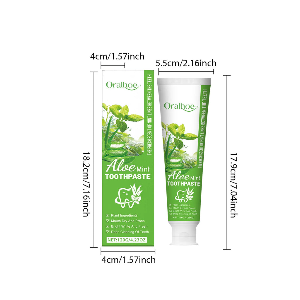 Tidesmit Aloe Vera Mint Teeth Whitening Toothpaste for stain removal and gum soothing for professional cleaning