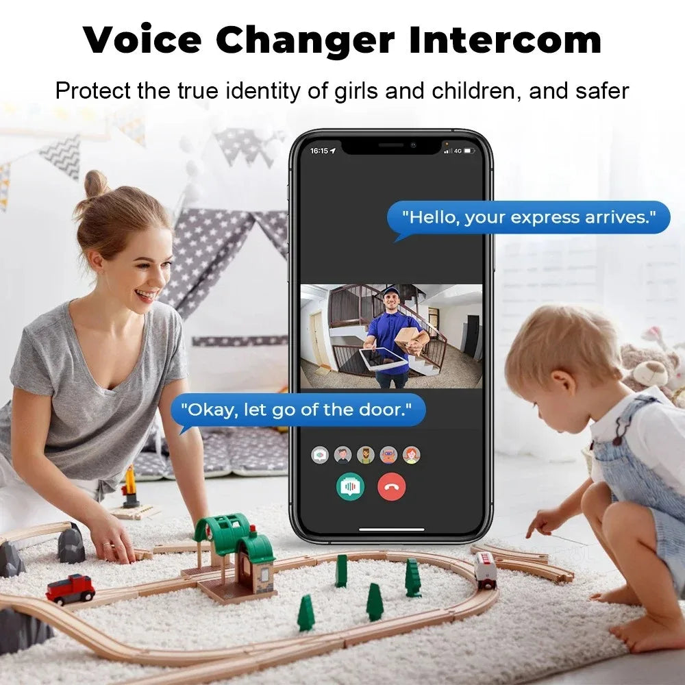 2026 WiFi Video Doorbell 1080P Tuya Smart Outdoor Wireless Intercom Waterproof Wireless Camera Ringing Bell