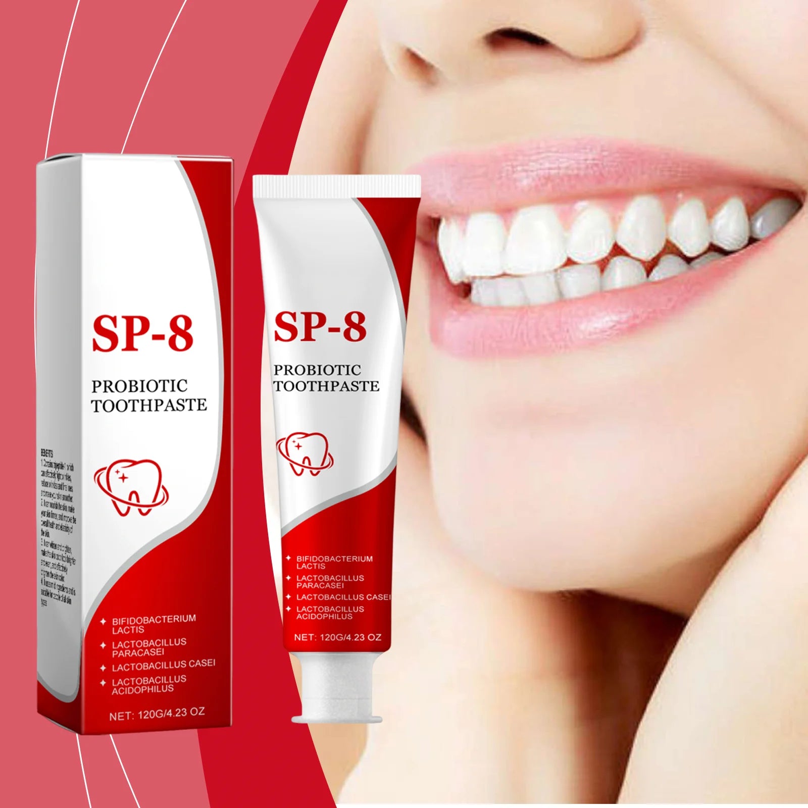 Tidesmit Sp-8 Probiotic deep cleaning mint toothpaste for teeth whitening and fresh breath oral hygiene care