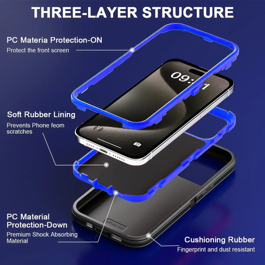 iPhone 17 Pro Max Shockproof Case with Integrated Kickstand - Tidesmit Tidesmit