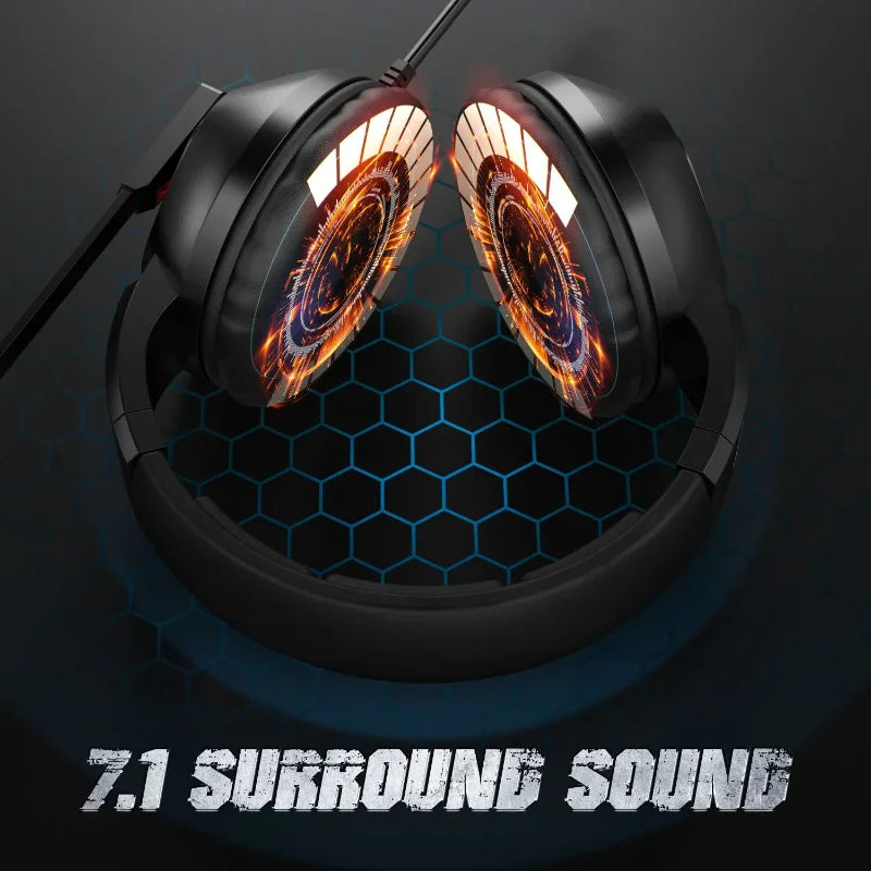 Wired Gaming Headset with Noise Canceling Mic & RGB - K19 Model Tidesmit