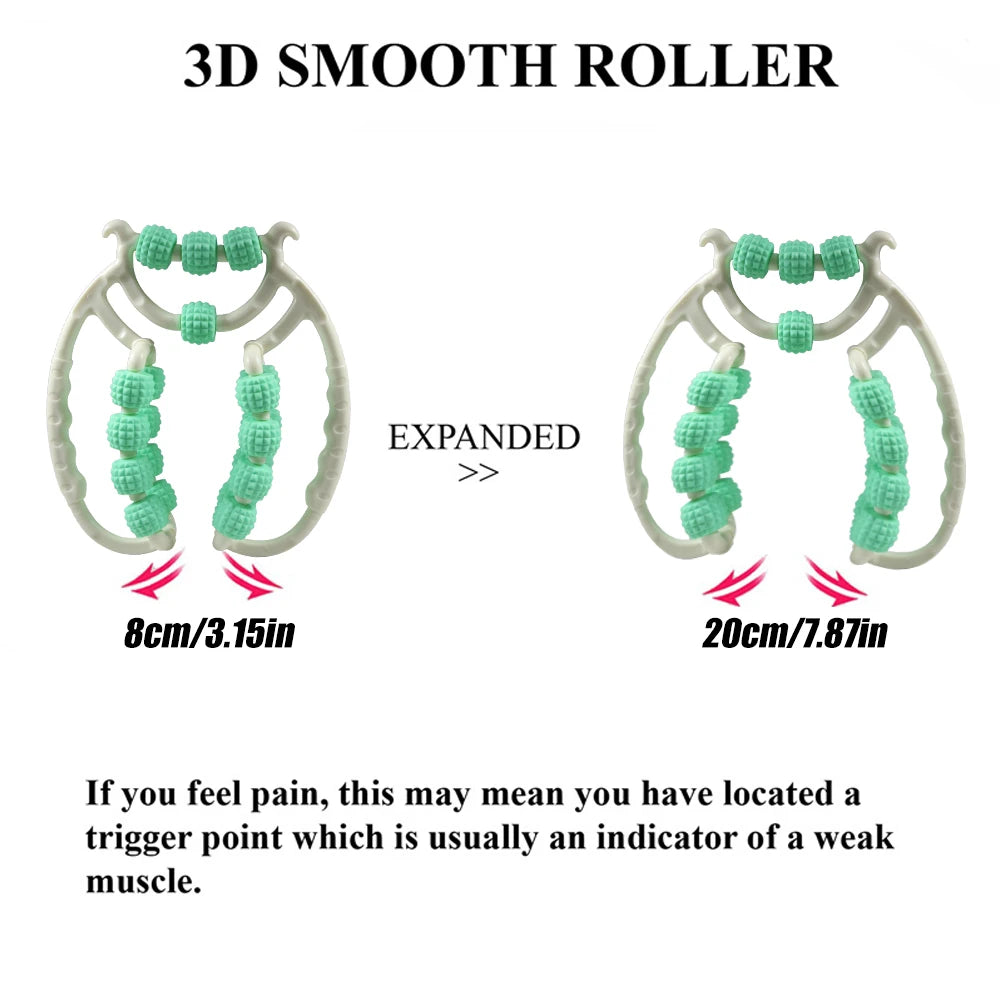 Leg Massager Roller for Cellulite Reduction - 20 Wheel Green Tidesmit Back Massage Instrument Tidesmit