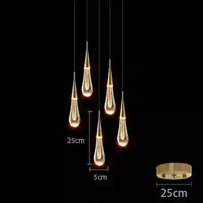 Bubble Crystal Pendant Ring Light for Modern Dining Rooms | Tidesmit B style-5head Tidesmit