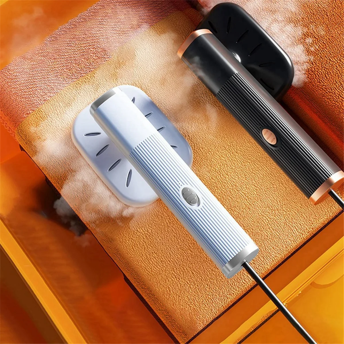 Tidesmit portable travel steamer with 180-degree rotatable head for compact handheld ironing of fabric garments
