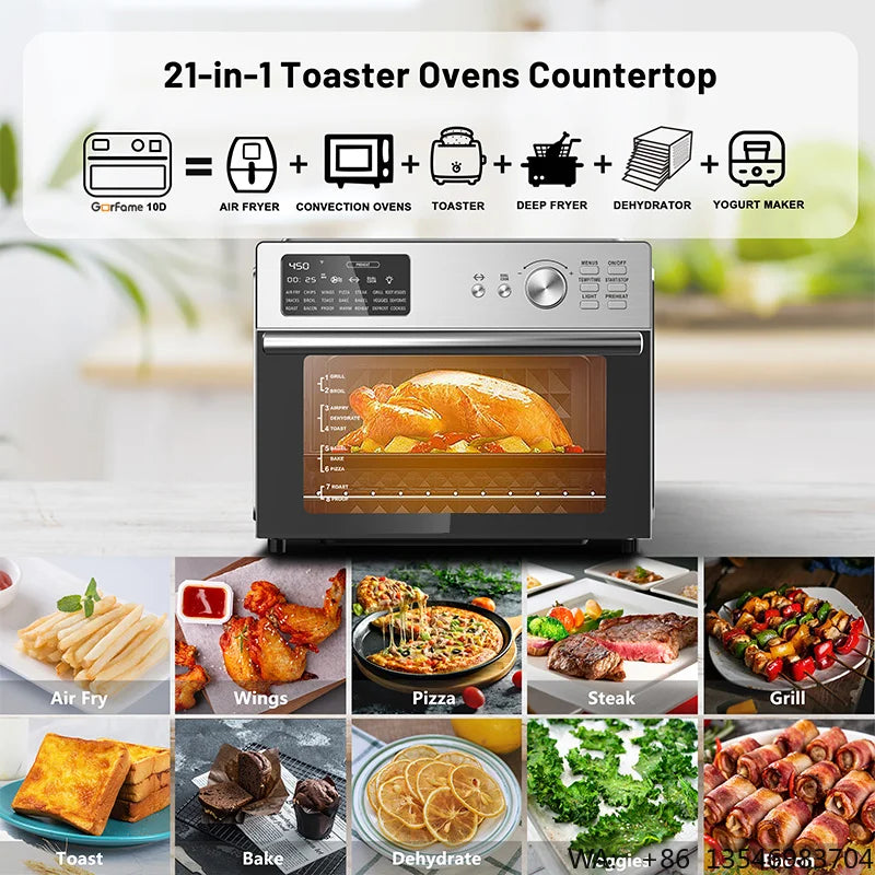 Factory Price 30L Smart Dual Cook Air Fryer Oven Electric Square Shape Oil-Free Roast Chicken Roast Turkey Toast Without Oil