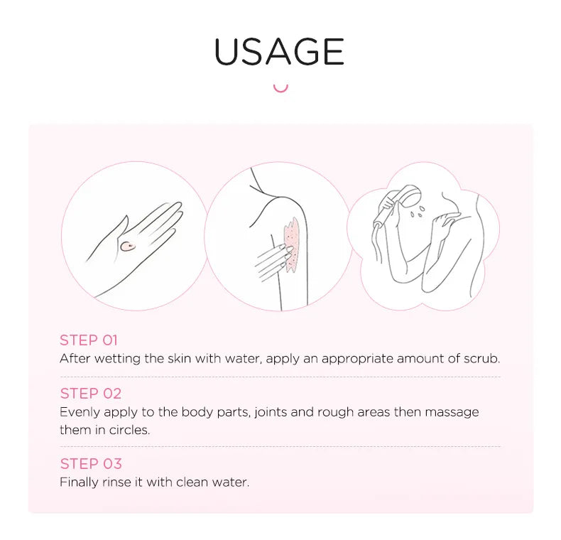 Sakura Exfoliating Scrub for Face & Body 100g - Natural Deep Cleansing Formula Scrubs Treatments Tidesmit