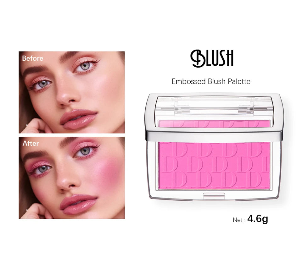 Tidesmit blush matte natural cheek tint waterproof face contouring powder for soft makeup texture close-up
