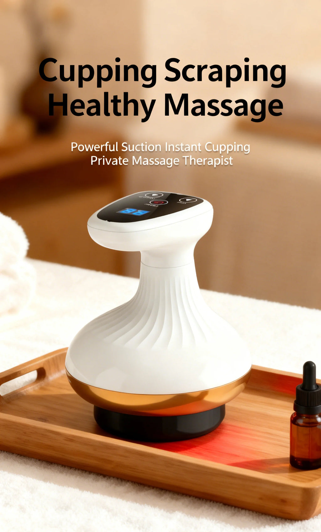 Electric Meridian Massage Brush for Body Shaping - Gold Edition Body Shaping Massage Equipment Tidesmit