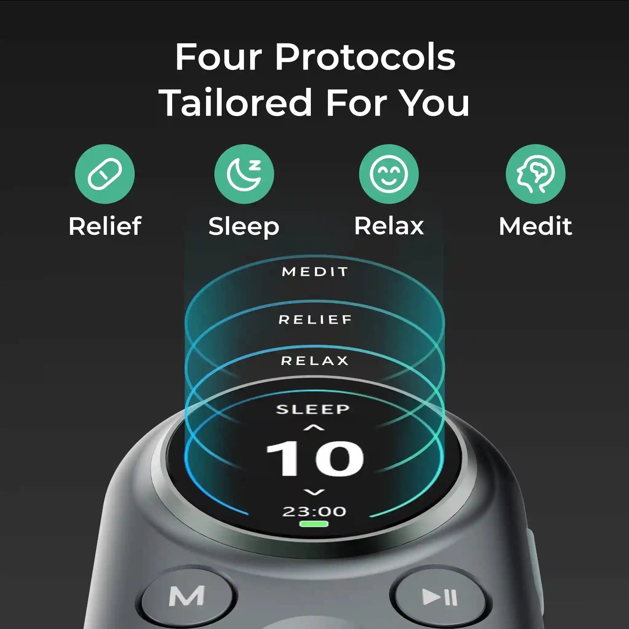 Vagus Nerve Stimulator for Sleep and Headache Relief - Tidesmit Back Massage Instrument Tidesmit