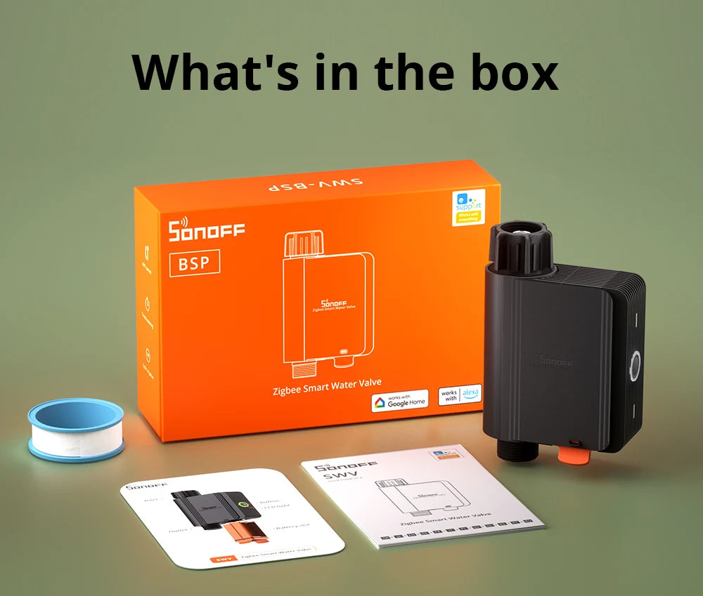 SONOFF SWV Zigbee Smart Water Valve IP55 Automatic Irrigation Easy Install Remote Control Time Schedule via eWeLink Alexa Google