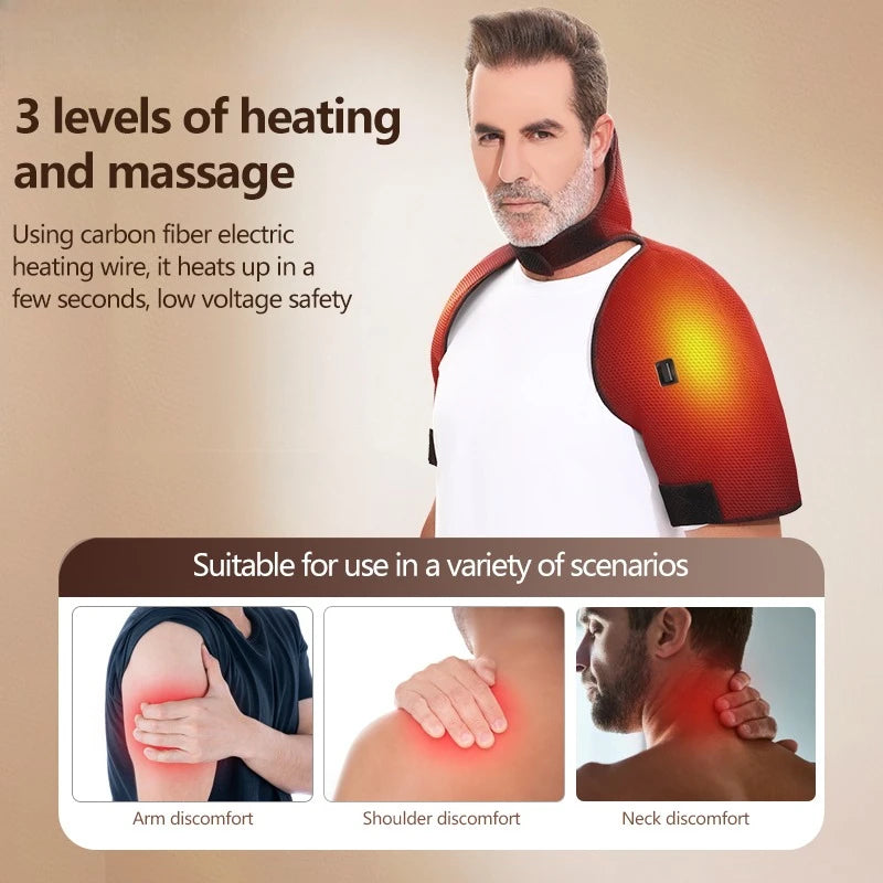 Heated Shoulder and Back Massager - Deep Tissue Muscle Relief Device Back Massage Instrument Tidesmit