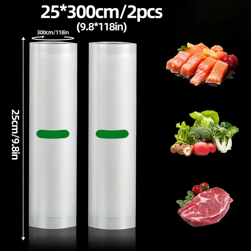 Vacuum Sealer Rolls Textured Surface for Optimal Sealing, Ideal for Food Preservation Safe for Direct Food Contact