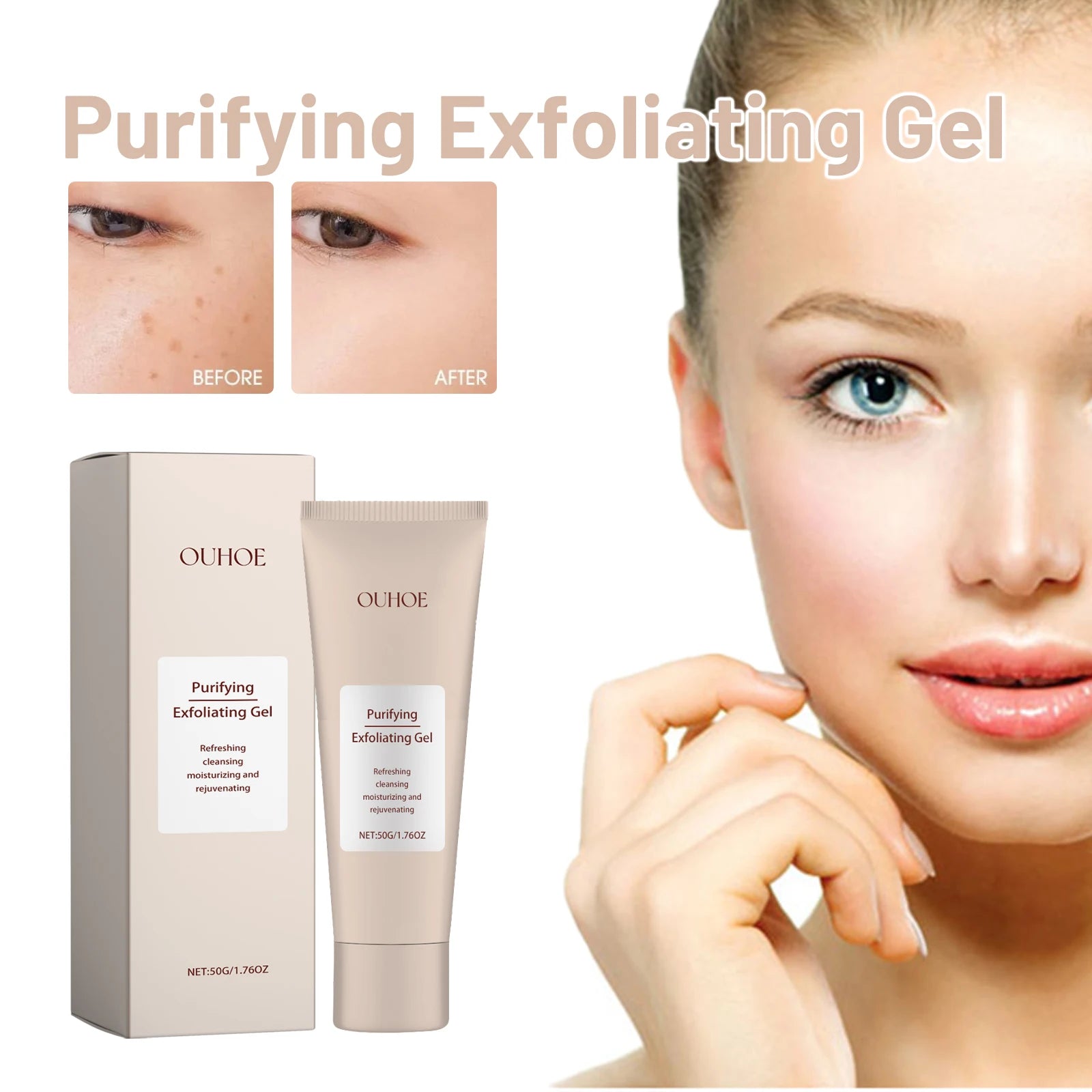 Exfoliating Gel for Pore Cleansing & Acne - 50g Salon-Quality Treatment Scrubs Treatments Tidesmit