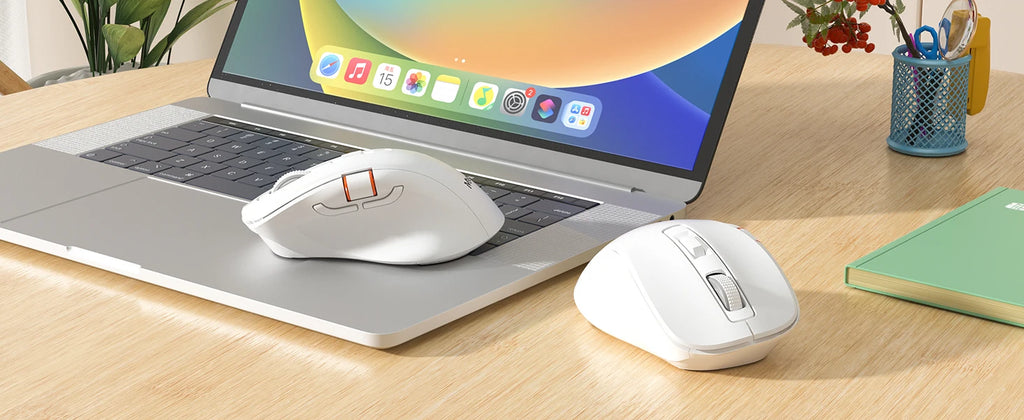 Ergonomic Dual-Mode Wireless Slient Office Mouse 2.4G/BT 5.1 DPI Adjustable Optical Mouse With Scroll Wheel For PC Computer
