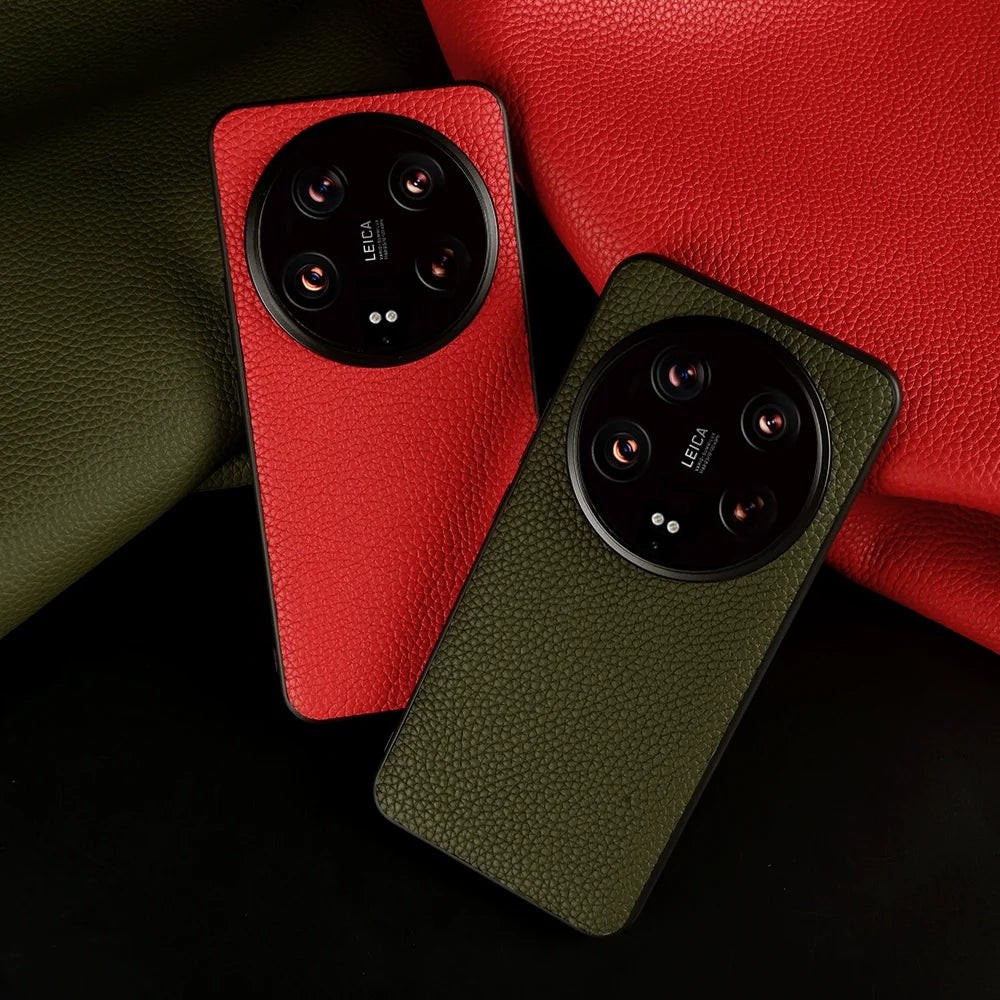 Xiaomi 14 Ultra Leather Case - Litchi Pattern Slim Fit Protection Tidesmit