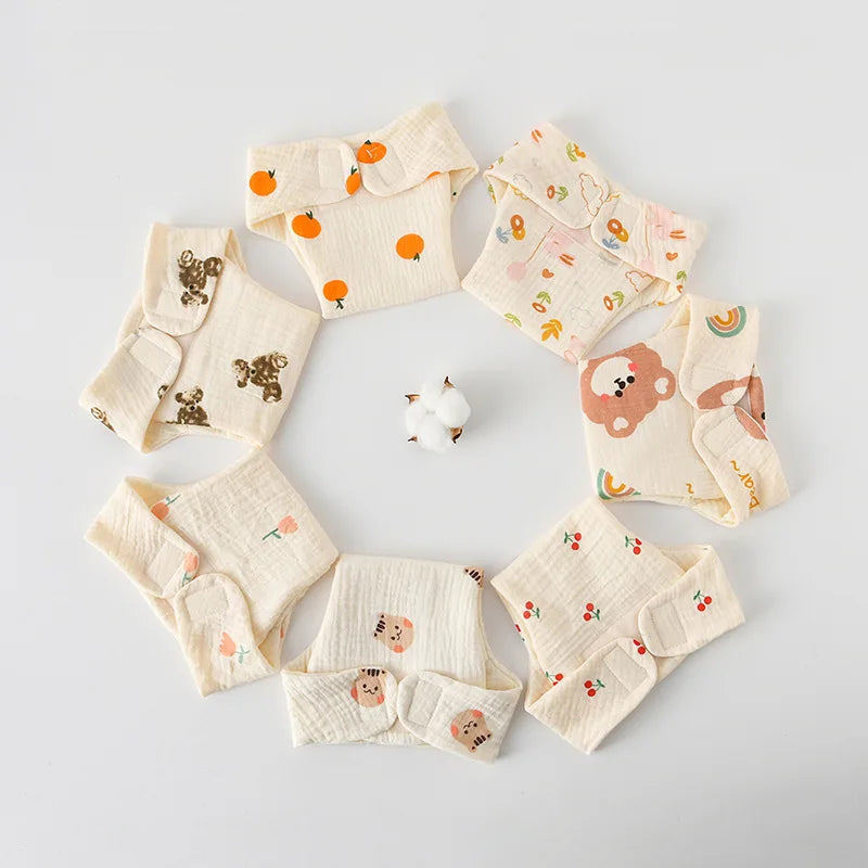 New Summer Cotton Baby Reusable Diaper Cartoon Baby Training Pants Infant Shorts Nappies Panties Nappy Changing Underwear Cloth