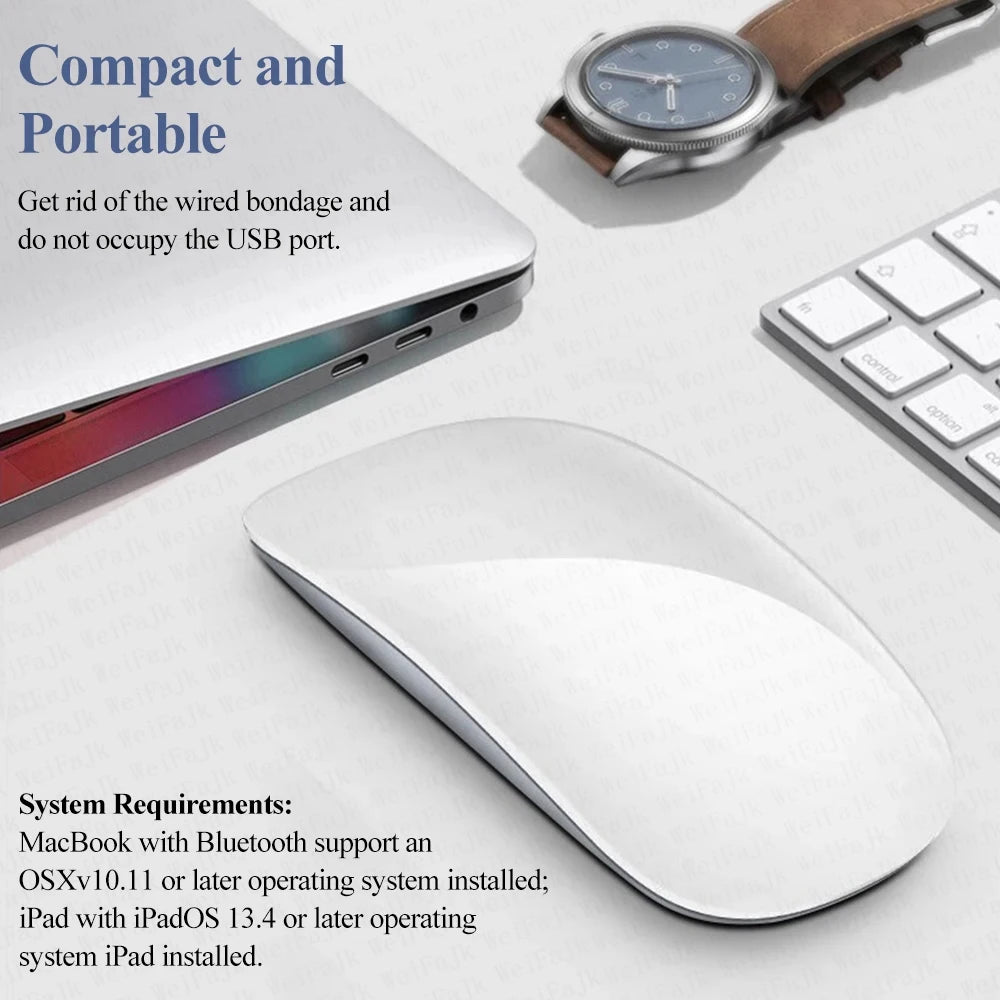 For Apple Original Wireless Bluetooth Touch Magic Mouse 2 For Macbook Pro Air Mini Laptop Tablet PC iPad Gaming Ergonomico Mouse