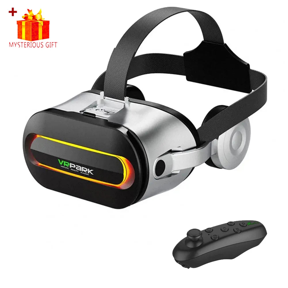 VR Headset for Smartphones - Adjustable Immersive Smart Glasses White VR Control A Tidesmit