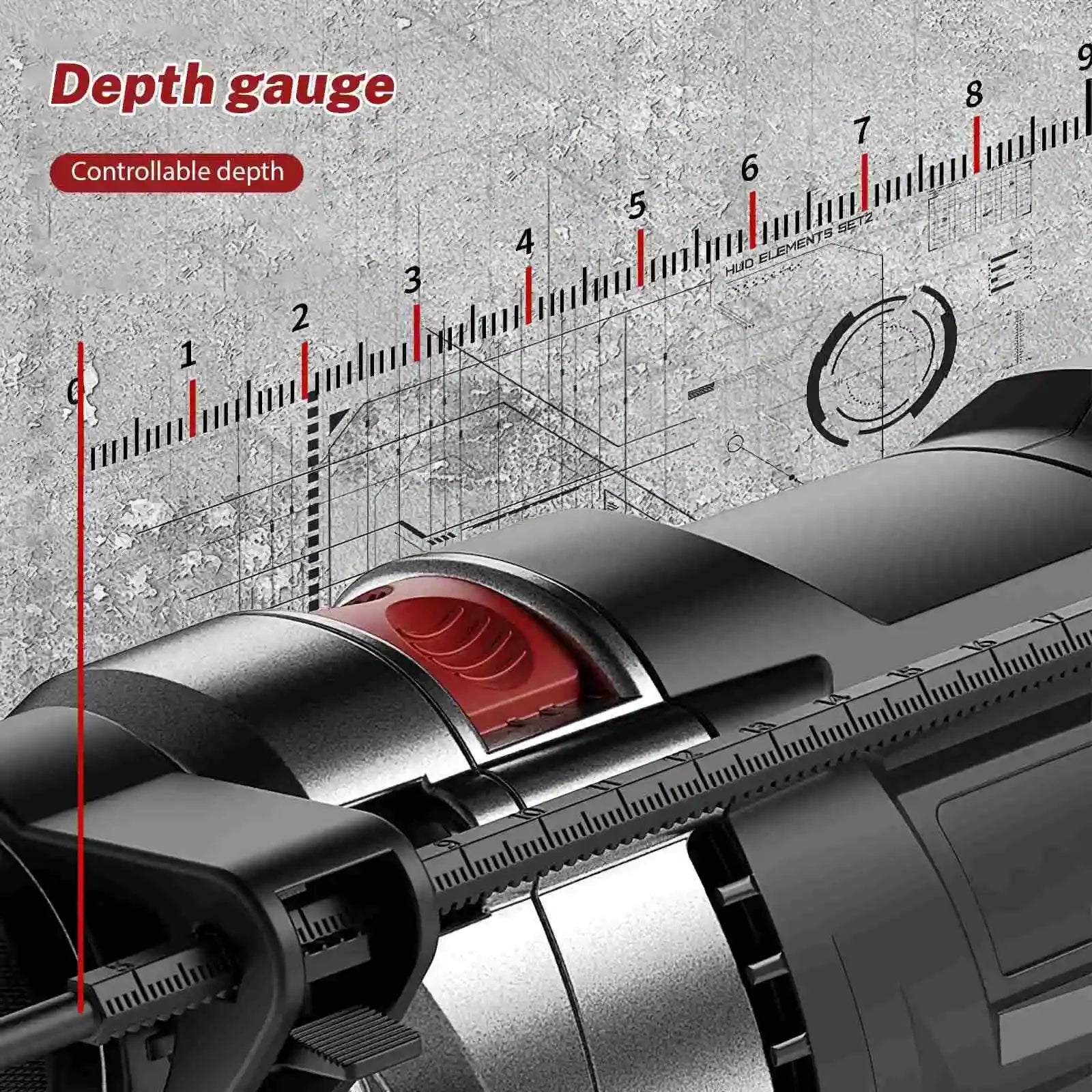 Electric Drill Impact Drill Multi-function Variable Speed Wood Metal Stone Cutting Off Household Wall Hole Drilling Power Tools