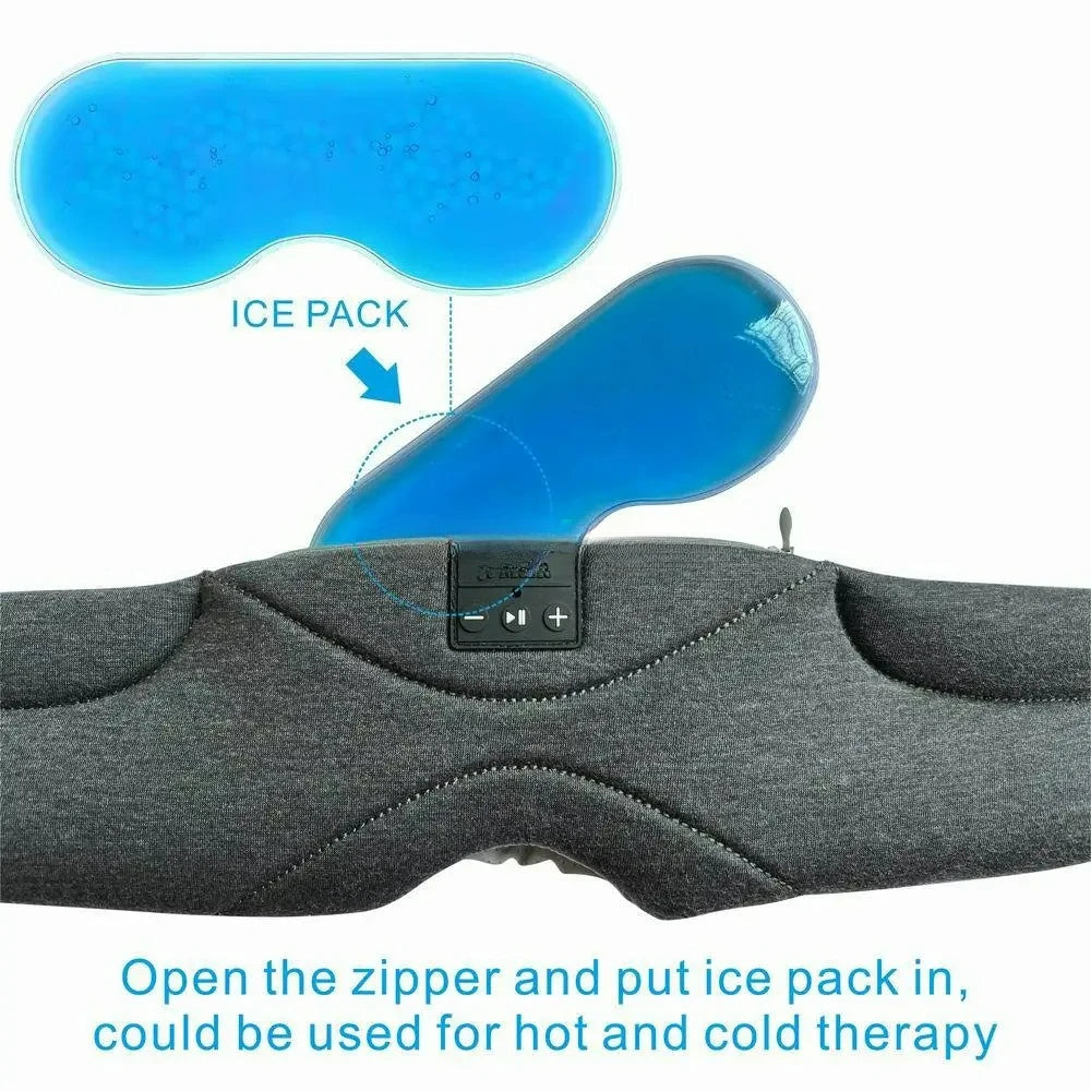 Bluetooth Sleep Mask with Integrated White Noise Headphones Tidesmit
